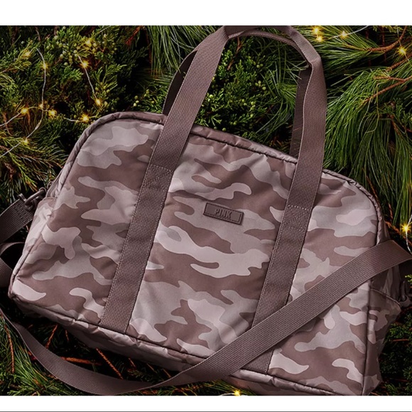 Victoria's Secret PINK Bora Brown Camo Duffle Bag - Picture 2 of 10